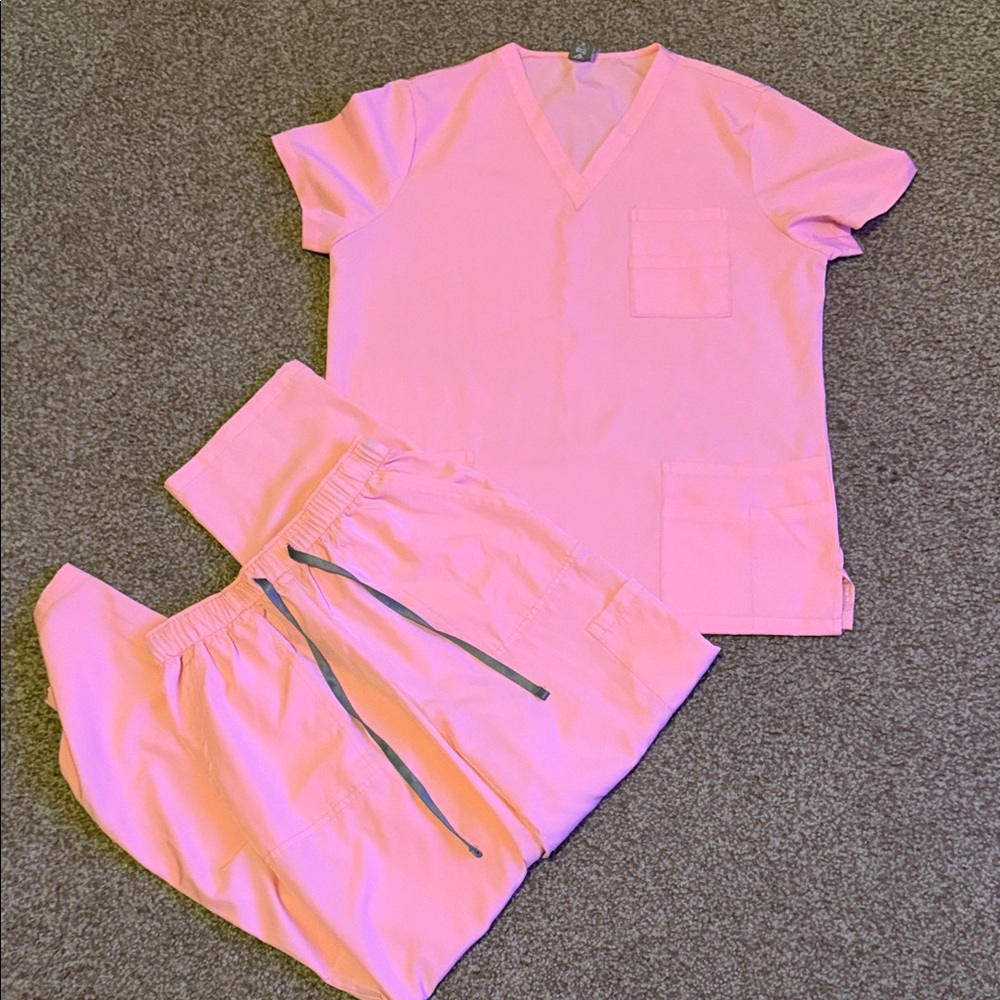 Pink Women's Scrub Set